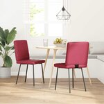 vidaXL Chaises à manger lot de 2 rouge bordeaux similicuir