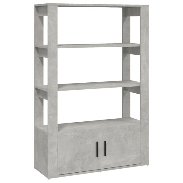 vidaXL Buffet Gris béton 80x30x119 5 cm Bois d'ingénierie