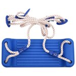 vidaXL Sièges de balançoire avec cordes 2 Pièces bleu 37x15 cm PE