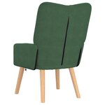 Chaise Relaxante vidaXL Vert Jungle en Velours Côtelé