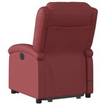 vidaXL Fauteuil inclinable de massage électrique rouge bordeaux
