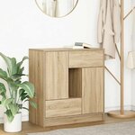 vidaXL Buffet avec tiroirs et portes chêne sonoma 70 5x34x74 5 cm