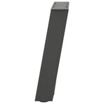 vidaXL Pieds de table basse en U 2 pièces Anthracite 38 x (42-43) cm Acier