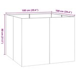 vidaXL Jardinière 100x100x80 cm acier inoxydable