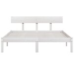 vidaXL Cadre de lit sans matelas blanc bois massif 120x200 cm