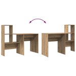 vidaXL Bureau Chêne artisanal 131 5 x 50 x 106 5 cm Bois d'ingénierie