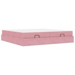 vidaXL Cadre de lit avec matelas avec matelas 2 Pièces Rose Velours