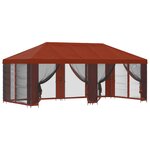 vidaXL Gazebo avec murs latéraux 6 x 3 m Terre cuite