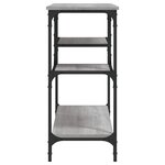 vidaXL Table console avec étagères sonoma gris 100x35x75 cm