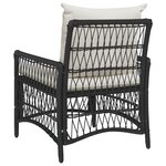 vidaXL Chaise de jardin avec coussins noire 60x70x78 cm en osier