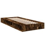 vidaXL Cadre de lit sans matelas chêne fumé 90x190 cm
