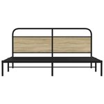 vidaXL Cadre de lit en métal sans matelas chêne sonoma 200x200 cm