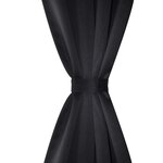 vidaXL Rideau occultant avec œillets métalliques 270 x 245 cm Noir