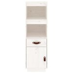 vidaXL Buffet haut Blanc 34x40x108 5 cm Bois massif de pin