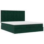 vidaXL Cadre de lit ottoman avec matelas vert foncé 200x200 cm velours