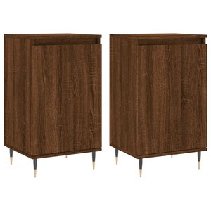 vidaXL Buffets 2 Pièces chêne marron 40x35x70 cm bois d'ingénierie