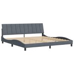 vidaXL Cadre de lit avec tête de lit Gris foncé 200x200 cm Velours