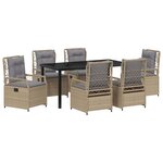 vidaXL Ensemble de salle à manger pour jardin 7 Pièces