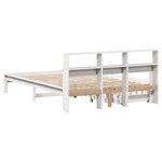 vidaXL Lit bibliothèque sans matelas blanc 150x200 cm bois pin massif