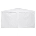 vidaXL Tente de fête Blanc 400 x 400 x 266 cm Polyester  Acier