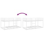 VidaXL Lit superposé sans matelas blanc 107x203 cm acier