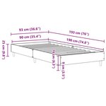 vidaXL Cadre de lit sans matelas gris béton 90x190cm bois d'ingénierie