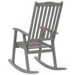 vidaXL Chaise à bascule gris bois d'acacia massif