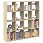 vidaXL Bibliothèque chêne sonoma 137 5x29x137 5 cm bois d'ingénierie