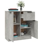 vidaXL Buffet Gris béton 60x30x70 cm Bois d'ingénierie