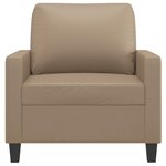 vidaXL Fauteuil Cappuccino 60 cm Similicuir
