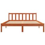 vidaXL Cadre de lit sans matelas cire marron 150x200cm bois pin massif