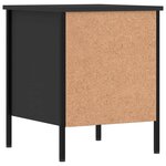 vidaXL Tables de chevet 2 Pièces noir 40x42x50 cm bois d’ingénierie