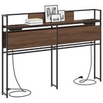 vidaXL Tête de lit de rangement Chêne marron 140 cm Bois d'ingénierie