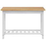VidaXL Table console EKAI Blanc 112 x 35 x 76 cm Bois de pin massif