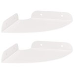 vidaXL Étagère Flottante d'Angle 2 pc Blanc 15 x 15 x 2 cm
