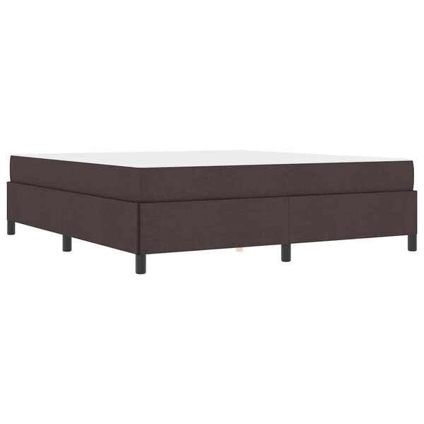 vidaXL Lit à ressorts Marron 180 x 200 cm Tissu  Bois Engineered