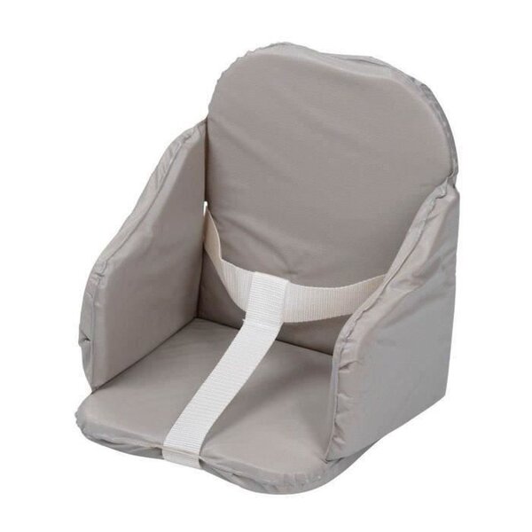 Coussin de chaise haute bébé gris 27 x 26 x 33 cm - Sangles De Sécurité - Facile à Laver