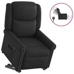 vidaXL Fauteuil inclinable noir brillant similicuir
