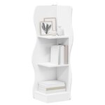 vidaXL Étagère d'angle Blanc 34 x 33 x 102 cm Bois d'ingénierie
