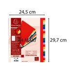 Intercalaires Imprimés Alphabétique Pp Couleurs 12/100e - 20 Positions - A4+ - Assorties Vives - X 20 - Exacompta