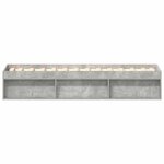 vidaXL Cadre de lit sans matelas gris béton 100x200 cm