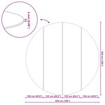 vidaXL Tapis de piscine Noir Ø 458 cm Tissu non tissé