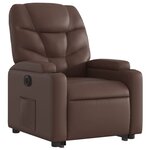 vidaXL Fauteuil inclinable électrique marron similicuir