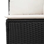vidaXL Salon de jardin 12 Pièces avec coussins noir résine tressée