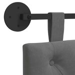 vidaXL Tête de lit suspendue Gris foncé Velours