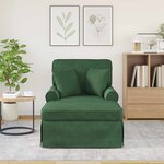 vidaXL Chaise lounge avec jupe Vert Jungle 91 x 157 x 91 cm
