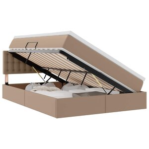 vidaXL Lit avec rangement et matelas Cappuccino 140 x 200 cm
