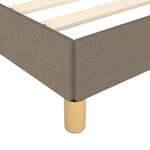 vidaXL Cadre de lit sans matelas taupe 200x200 cm tissu