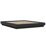 vidaXL Cadre de lit sans matelas noir 150x200 cm