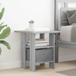 vidaXL Table de chevet 2 pc Gris Sonoma 41 x 40 x 45 cm